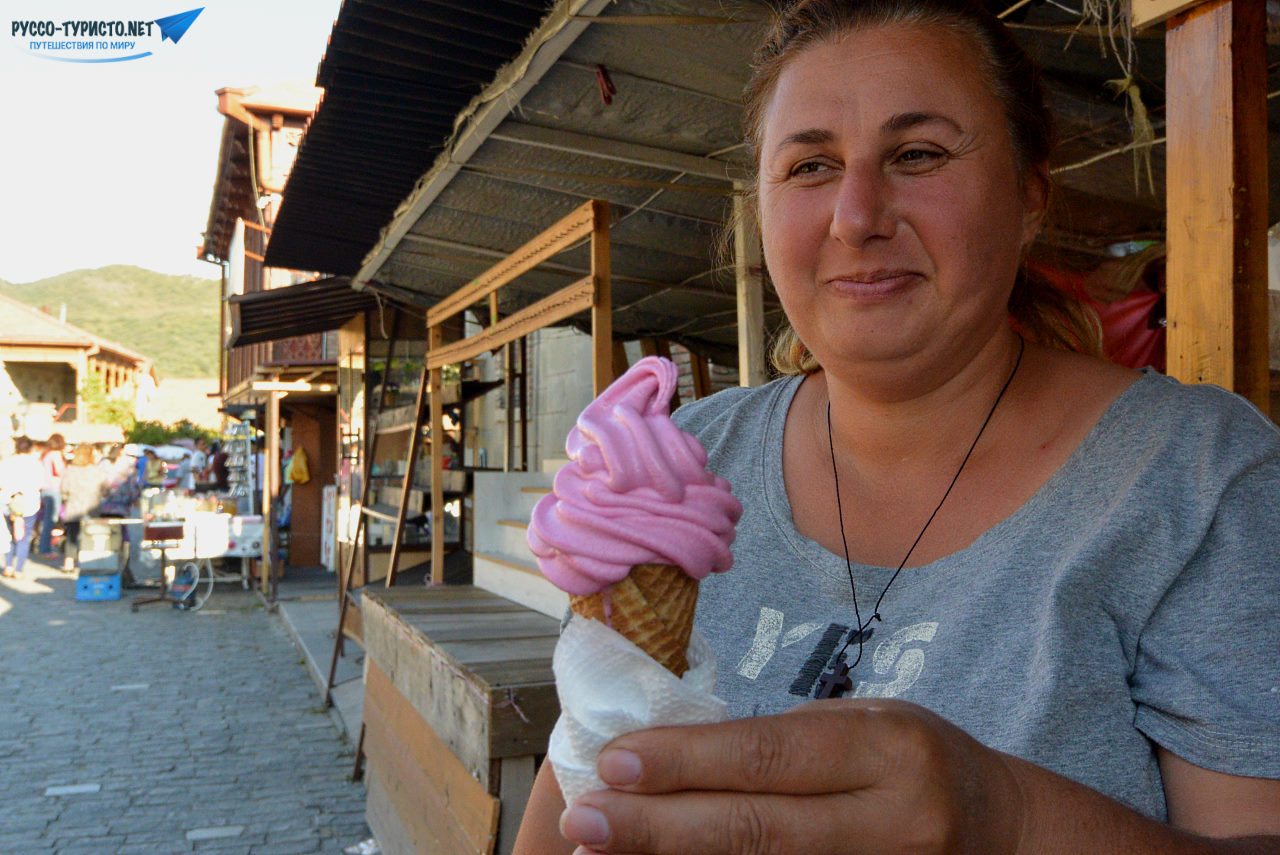 мороженое с вином, мороженое в Грузии, мороженое Саперави