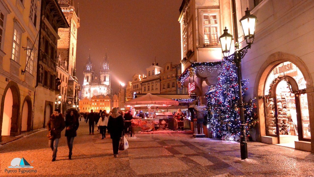 Прогулка по новогодней ночной Праге